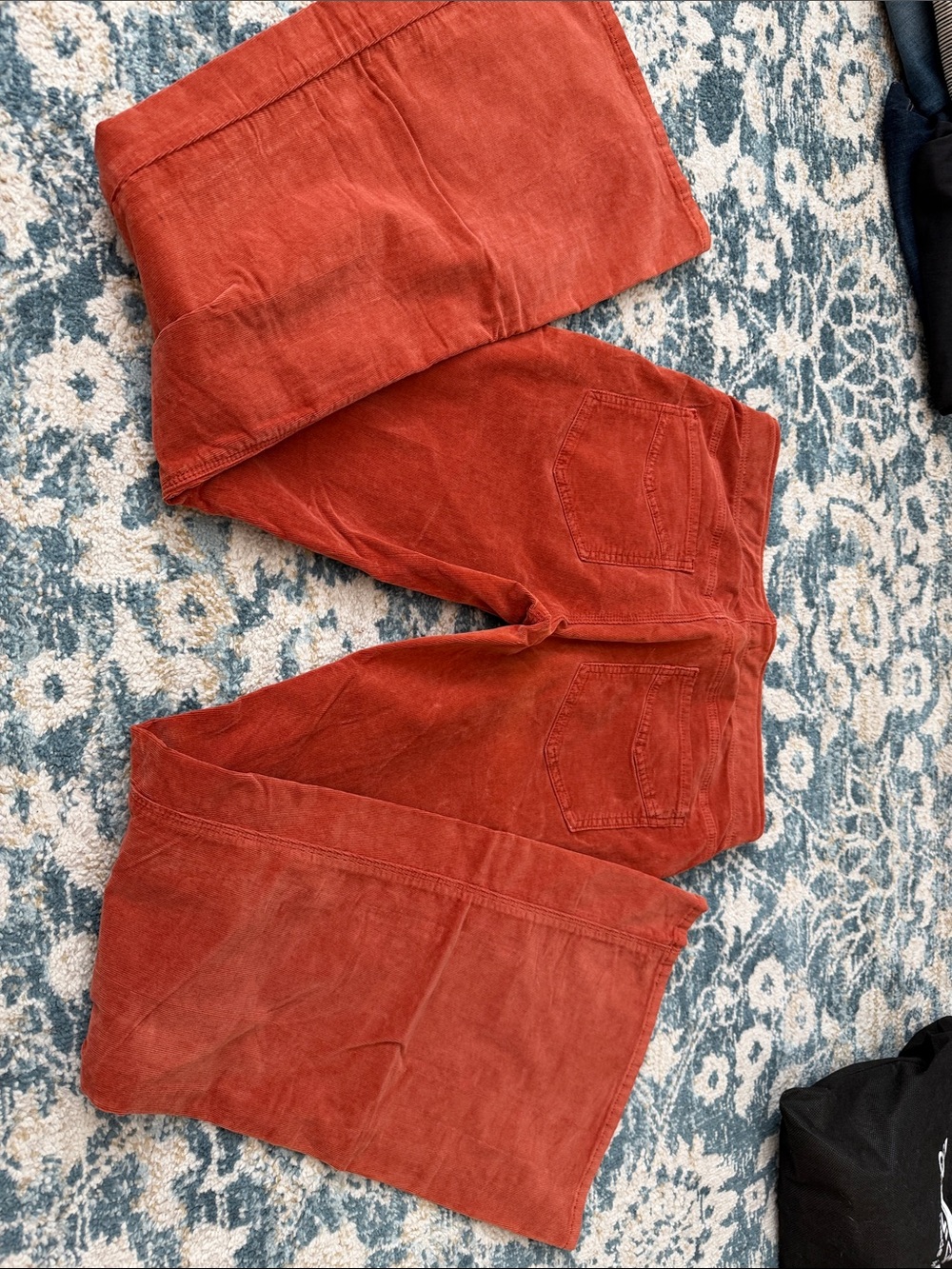 We The Free Rust-Red Corduroy Trousers Sz 30 Pull On Flares